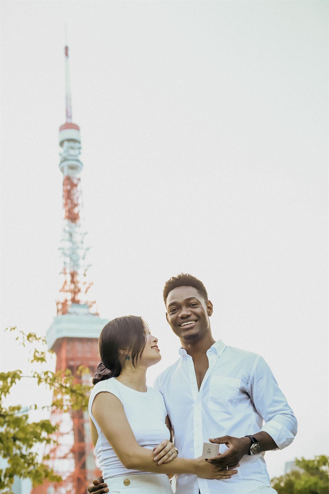 Wisdom and Haruka in front of Tokyo Tower